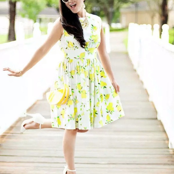 Kate Spade Lemon Dress Sz 4 - Picture 3 of 9